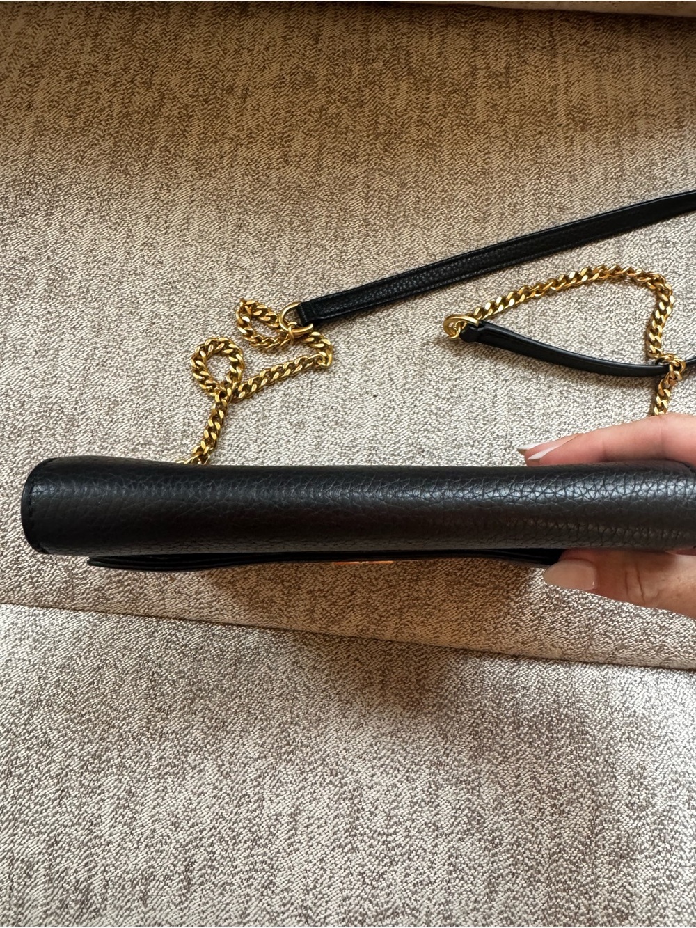 Tory Burch Black Leather Chain-Handle Crossbody Bag - Picture 3 of 7